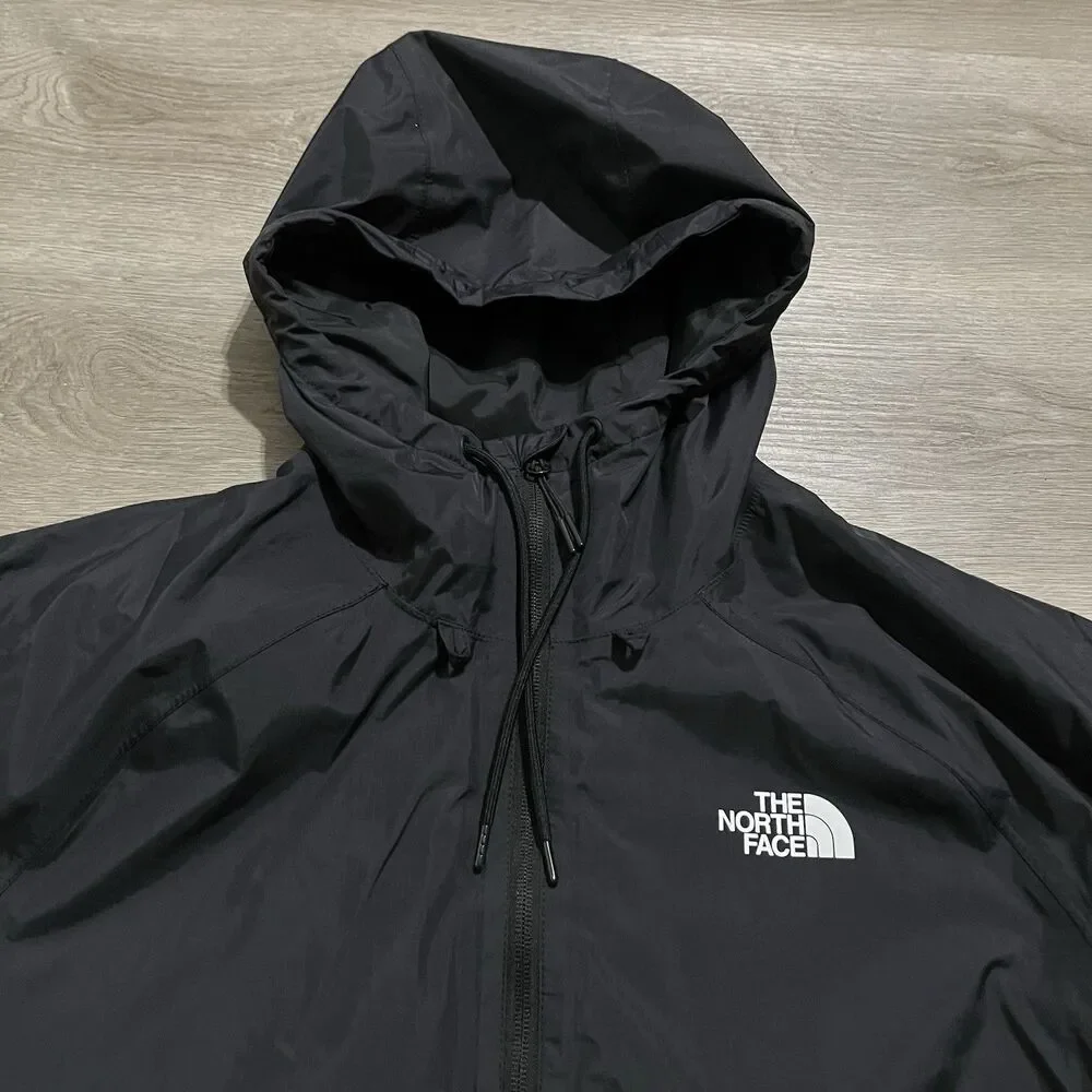 The North Face Antora Rain Jacket Mens Size Medium Black Camo Full Zip Hooded